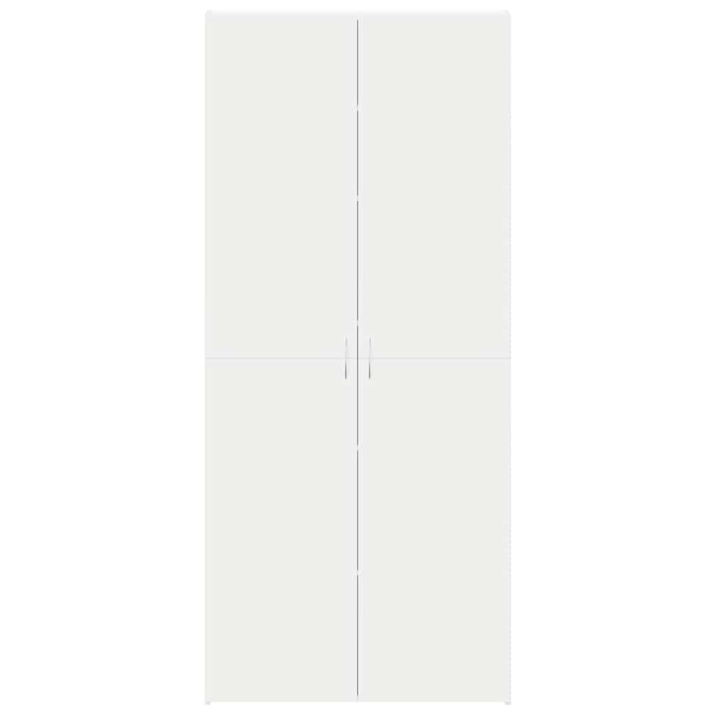 Shoe Cabinet 80 x 35.5 x 180 cm Engineered Wood White