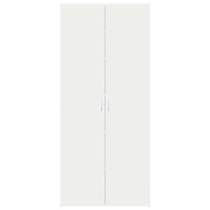 Shoe Cabinet 80 x 35.5 x 180 cm Engineered Wood White