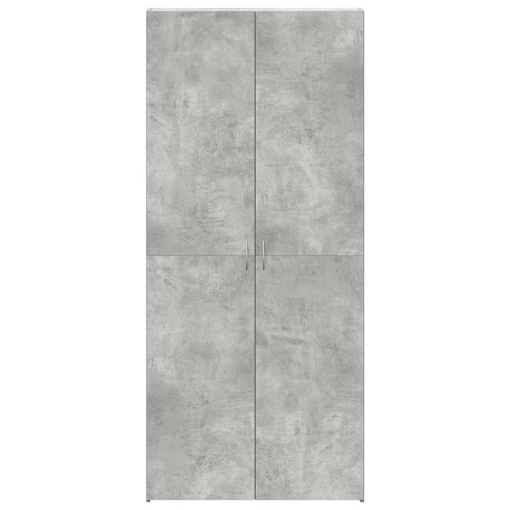 Shoe Cabinet 80 x 35.5 x 180 cm Engineered Wood Grey