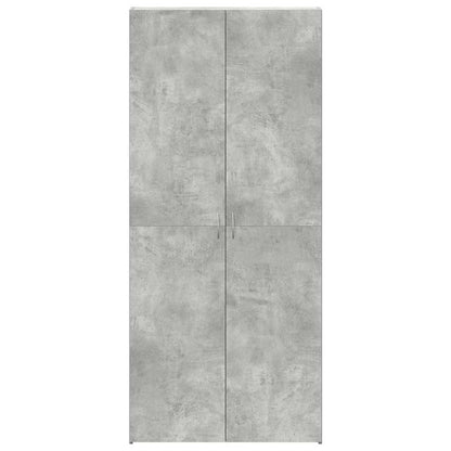 Shoe Cabinet 80 x 35.5 x 180 cm Engineered Wood Grey