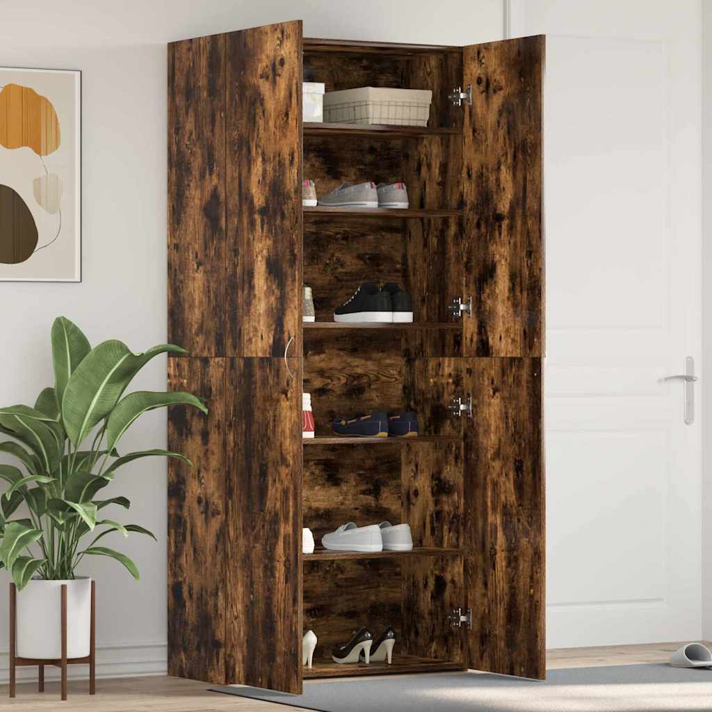 Shoe Cabinet 80 x 35.5 x 180 cm Engineered Wood Multicolour