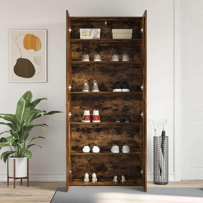Shoe Cabinet 80 x 35.5 x 180 cm Engineered Wood Multicolour
