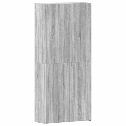 Shoe Cabinet 80 x 35.5 x 180 cm Engineered Wood Grey