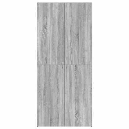 Shoe Cabinet 80 x 35.5 x 180 cm Engineered Wood Grey