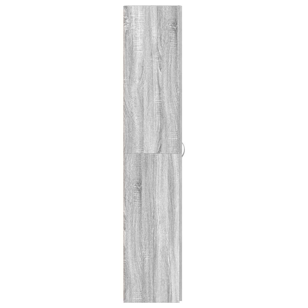 Shoe Cabinet 80 x 35.5 x 180 cm Engineered Wood Grey