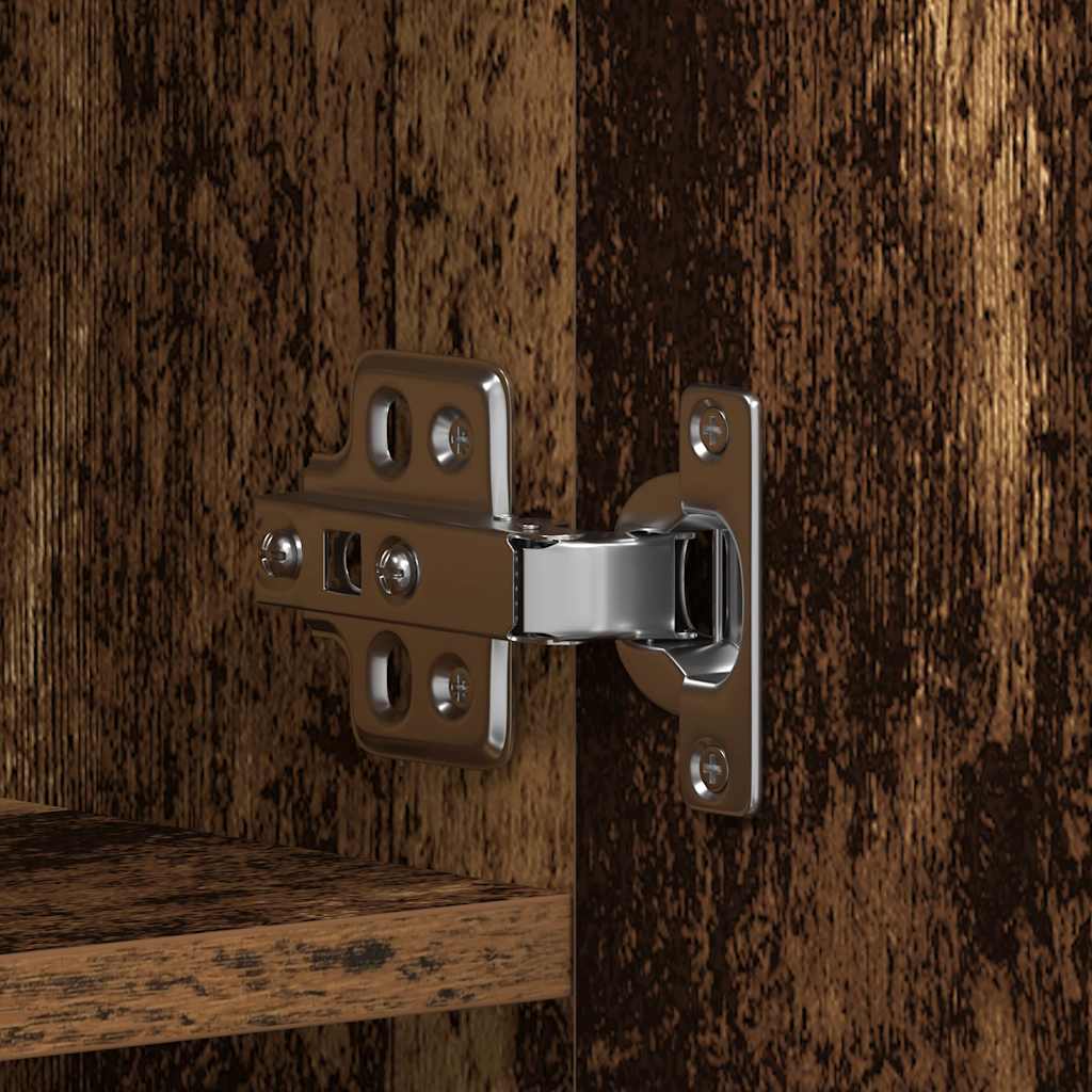 Shoe Cabinet with Door Brown 80 x 35.5 x 180 cm Engineered wood