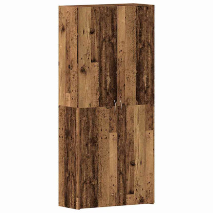 Shoe Cabinet with Door Brown 80 x 35.5 x 180 cm Engineered wood