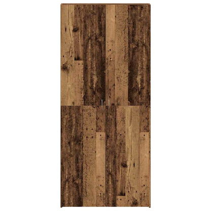 Shoe Cabinet with Door Brown 80 x 35.5 x 180 cm Engineered wood