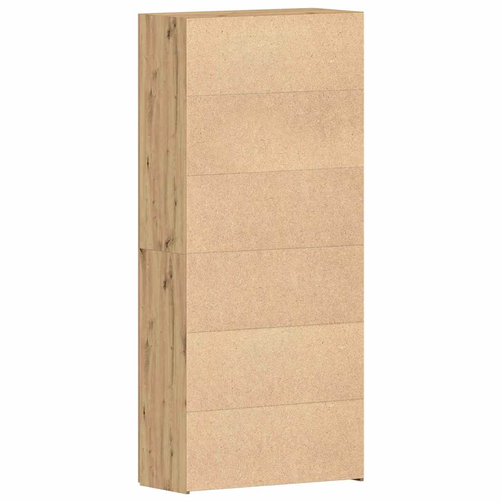 Shoe Cabinet 80 x 35.5 x 180 cm Engineered Wood Brown