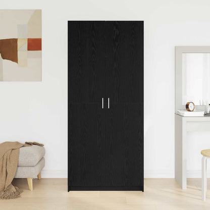 Wardrobe Black Oak 80 x 50.5 x 180 cm Engineered Wood