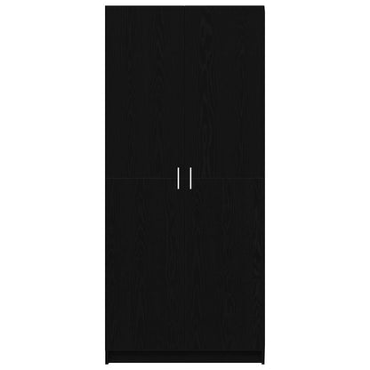 Wardrobe Black Oak 80 x 50.5 x 180 cm Engineered Wood