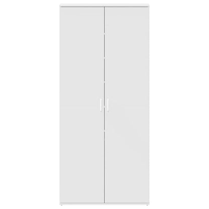 Shoe Cabinet 80 x 39 x 178 cm Engineered Wood White