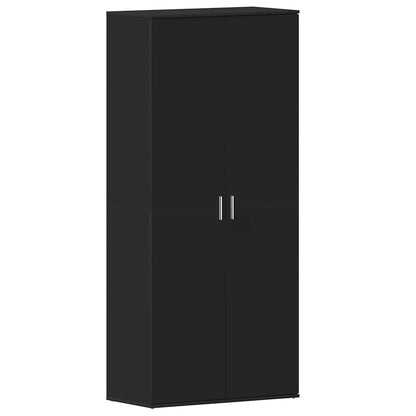 Shoe Cabinet 80 x 39 x 178 cm Engineered Wood Black