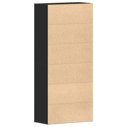 Shoe Cabinet with Shelf Black 80 x 39 x 178 cm Engineered Wood