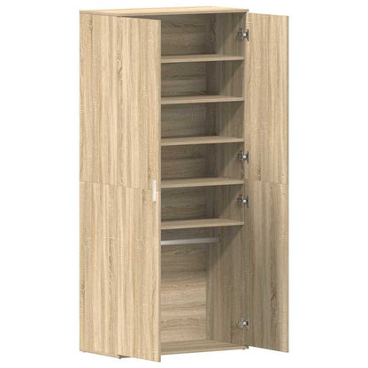 Shoe Cabinet 80 x 39 x 178 cm Engineered Wood Sonoma Oak