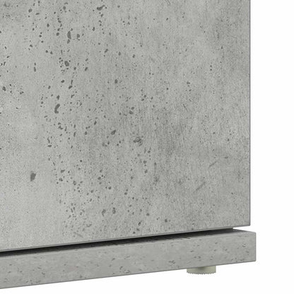 Shoe Cabinet 80 x 39 x 178 cm Engineered Wood Concrete Grey
