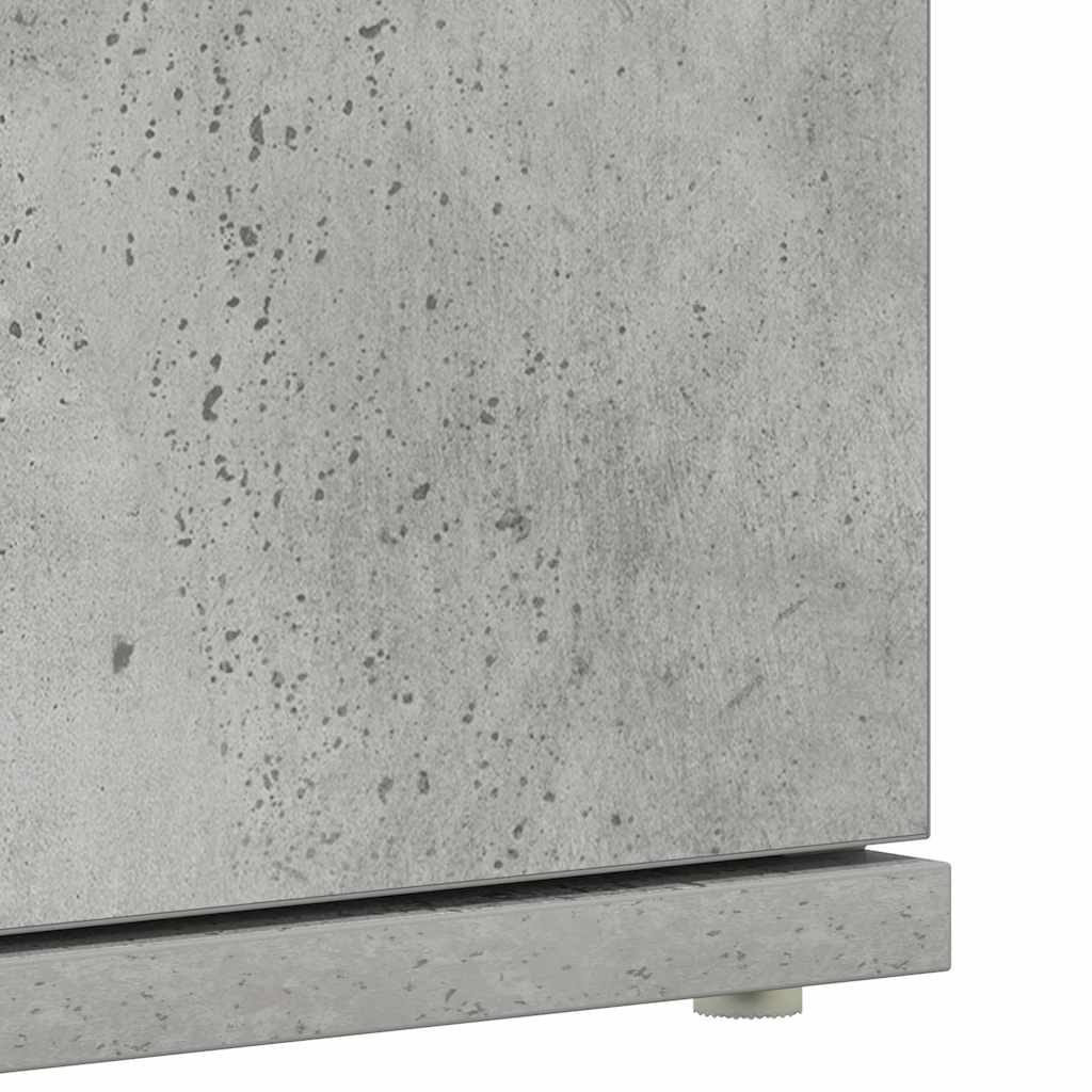 Shoe Cabinet Concrete Grey 80 x 39 x 178 cm Engineered Wood