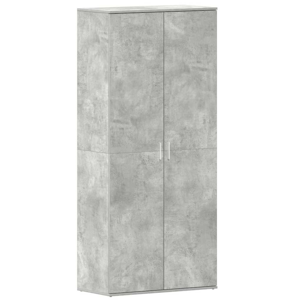 Shoe Cabinet Concrete Grey 80 x 39 x 178 cm Engineered Wood