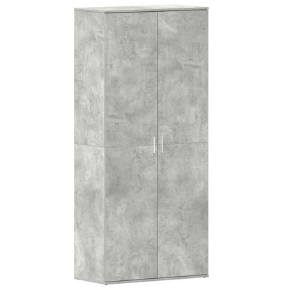 Shoe Cabinet 80 x 39 x 178 cm Engineered Wood Concrete Grey