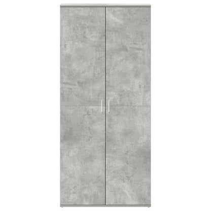 Shoe Cabinet 80 x 39 x 178 cm Engineered Wood Concrete Grey