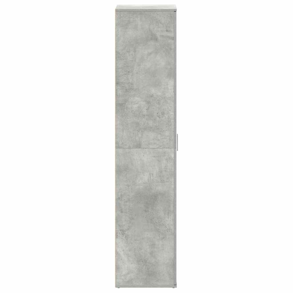 Shoe Cabinet 80 x 39 x 178 cm Engineered Wood Concrete Grey