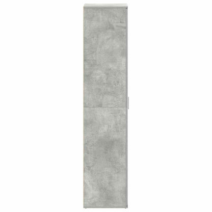 Shoe Cabinet 80 x 39 x 178 cm Engineered Wood Concrete Grey