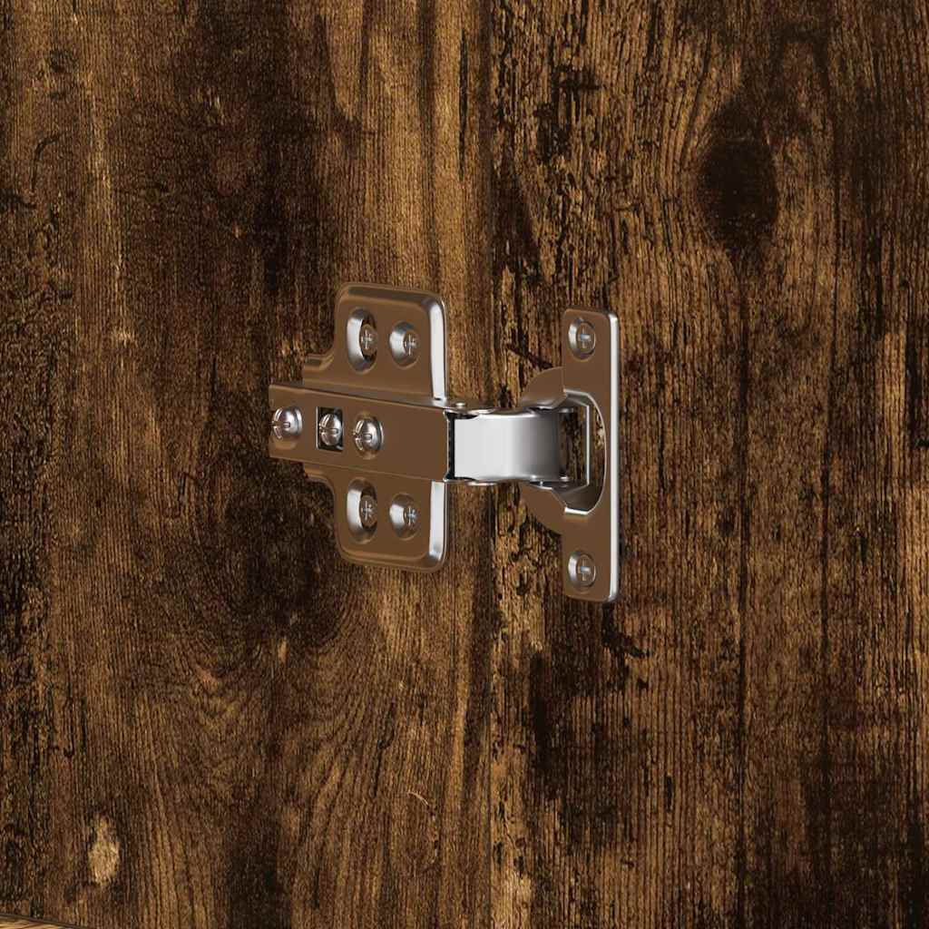 Shoe Cabinet 80 x 39 x 178 cm Engineered Wood Smoked Oak