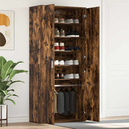 Shoe Cabinet 80 x 39 x 178 cm Engineered Wood Smoked Oak