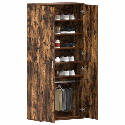 Shoe Cabinet 80 x 39 x 178 cm Engineered Wood Smoked Oak