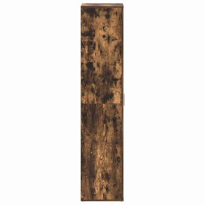 Shoe Cabinet Smoked Oak 80 x 39 x 178 cm Engineered Wood