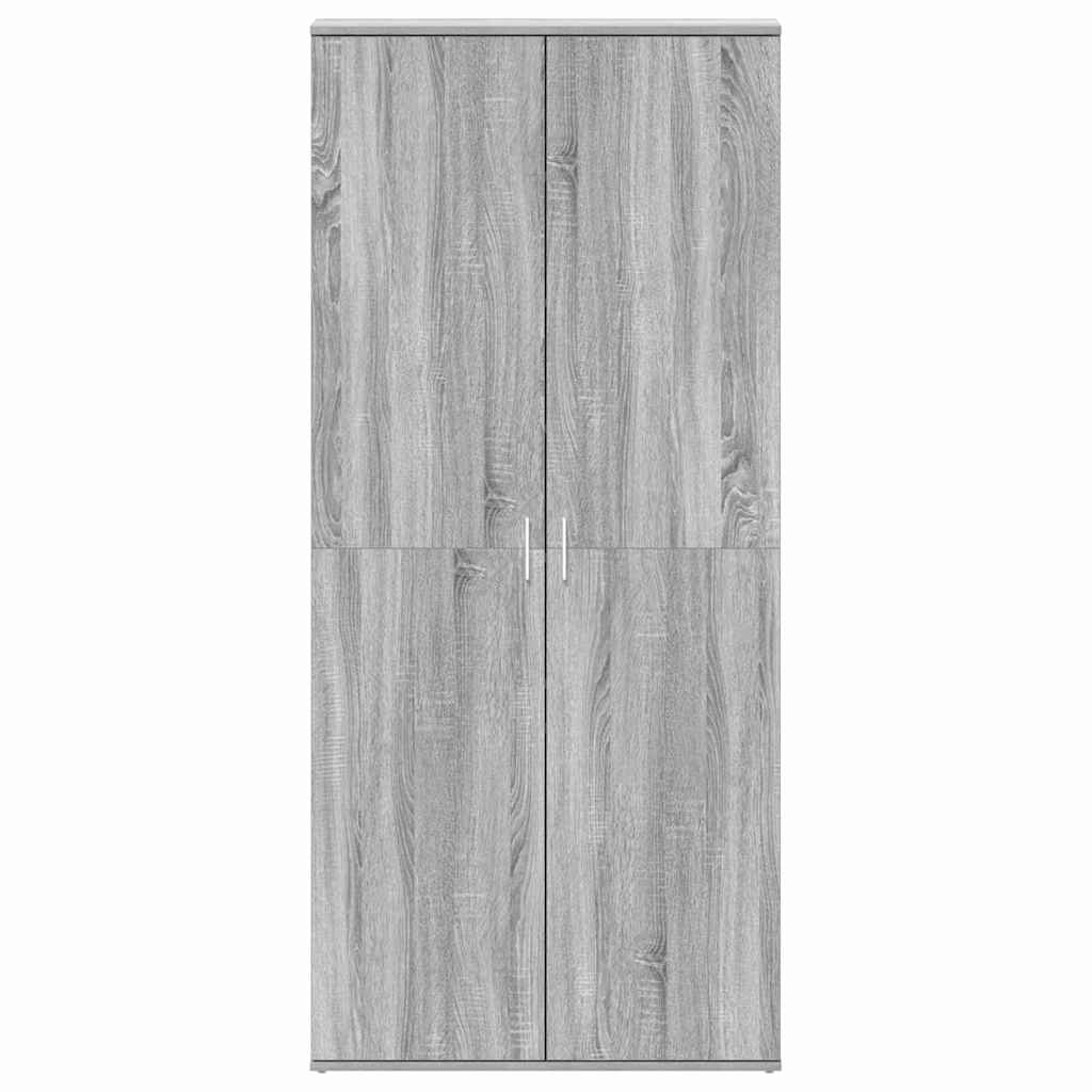 Shoe Cabinet 80 x 39 x 178 cm Engineered Wood Grey Sonoma
