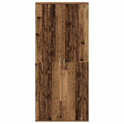 Shoe Cabinet Old Wood 80 x 39 x 178 cm Engineered Wood