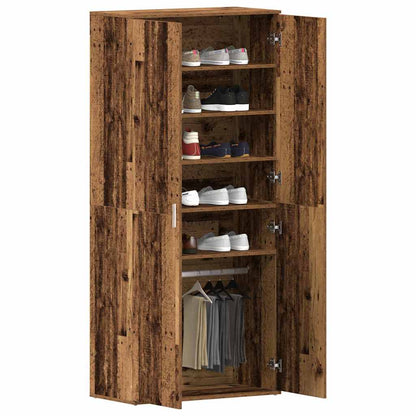 Shoe Cabinet Old Wood 80 x 39 x 178 cm Engineered Wood