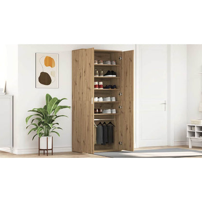 Shoe Cabinet Artisan Oak 80 x 39 x 178 cm Engineered Wood