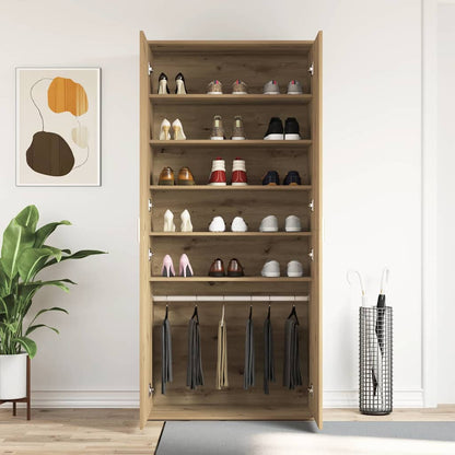 Shoe Cabinet 80 x 39 x 178 cm Engineered Wood Artisan Oak