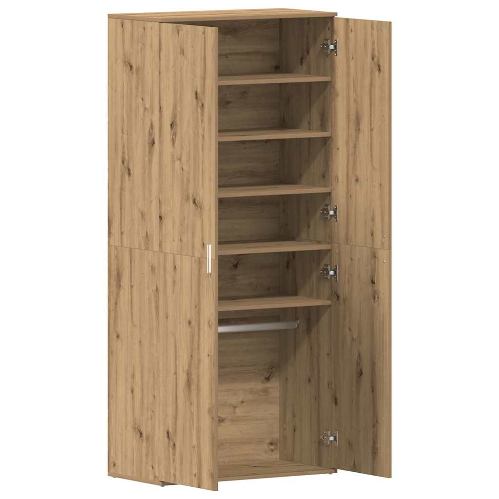 Shoe Cabinet 80 x 39 x 178 cm Engineered Wood Artisan Oak