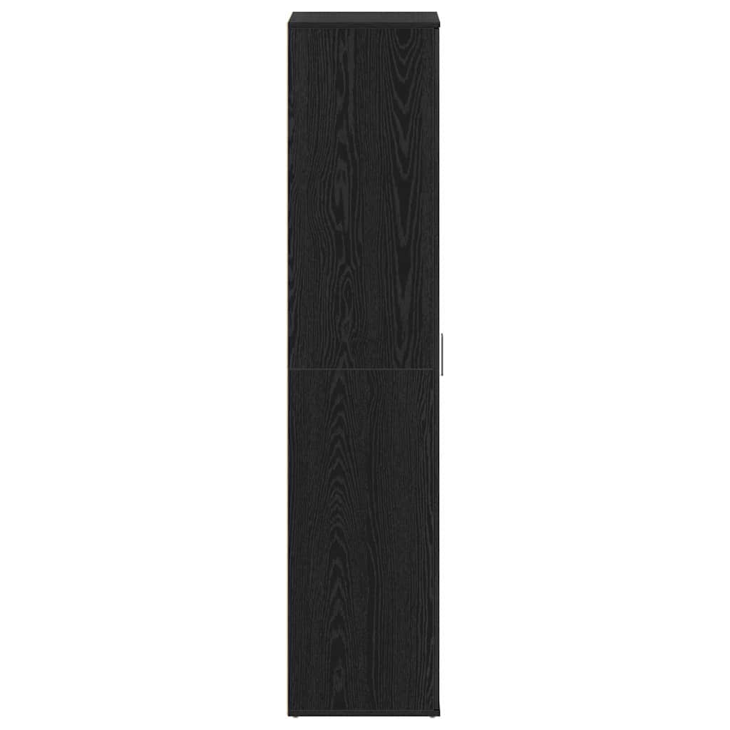 Shoe Cabinet Black Oak 80 x 39 x 178 cm Engineered Wood