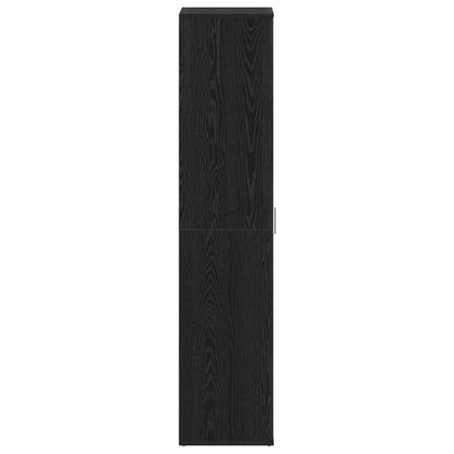 Shoe Cabinet Black Oak 80 x 39 x 178 cm Engineered Wood