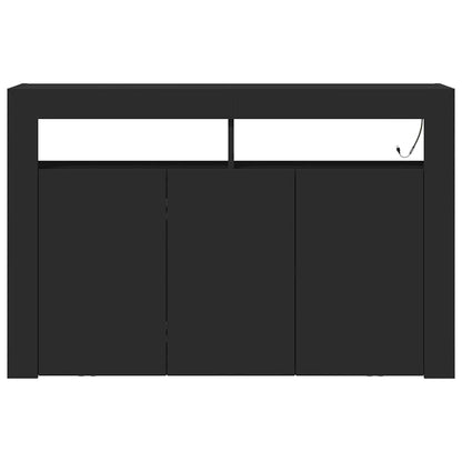 Sideboard Black 116 x 30 x 75 cm Engineered Wood