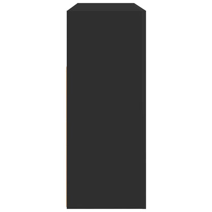 Sideboard Black 116 x 30 x 75 cm Engineered Wood