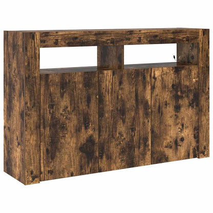 Sideboard Smoked Oak 116 x 30 x 75 cm Engineered Wood