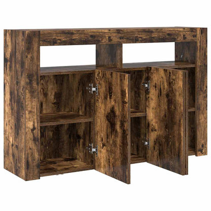Sideboard Smoked Oak 116 x 30 x 75 cm Engineered Wood