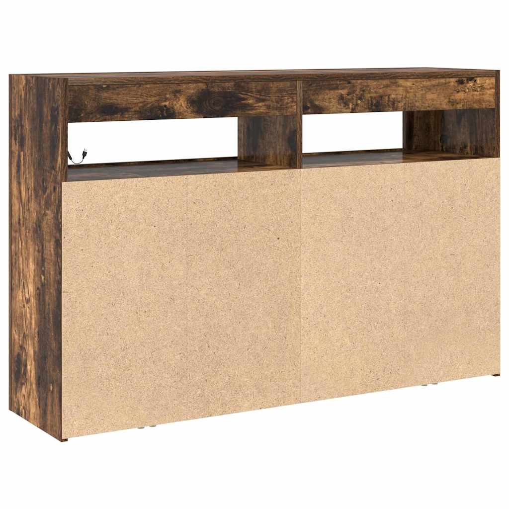 Sideboard Smoked Oak 116 x 30 x 75 cm Engineered Wood