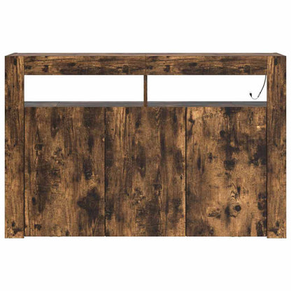 Sideboard Smoked Oak 116 x 30 x 75 cm Engineered Wood