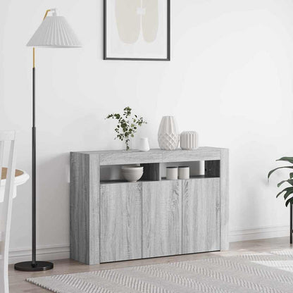 Sideboard Grey Sonoma 116 x 30 x 75 cm Engineered Wood