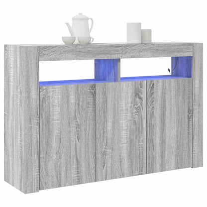 Sideboard Grey Sonoma 116 x 30 x 75 cm Engineered Wood