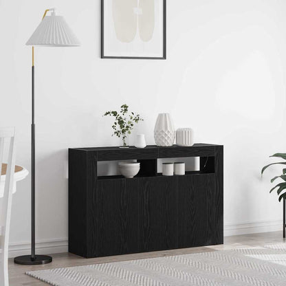 Sideboard Black Oak 116 x 30 x 75 cm Engineered Wood
