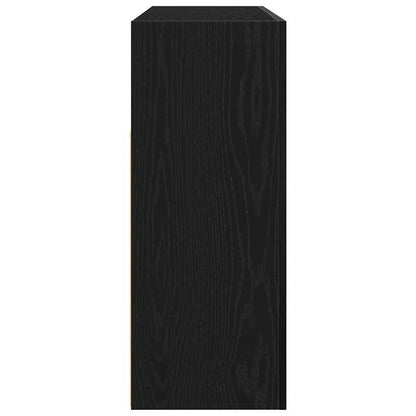 Sideboard Black Oak 116 x 30 x 75 cm Engineered Wood