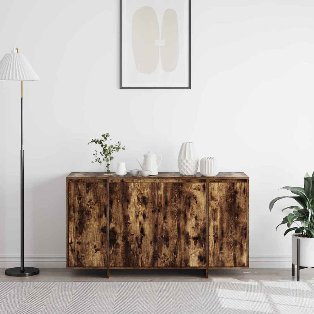 Sideboard Smoked Oak 135 x 41 x 75 cm Engineered Wood