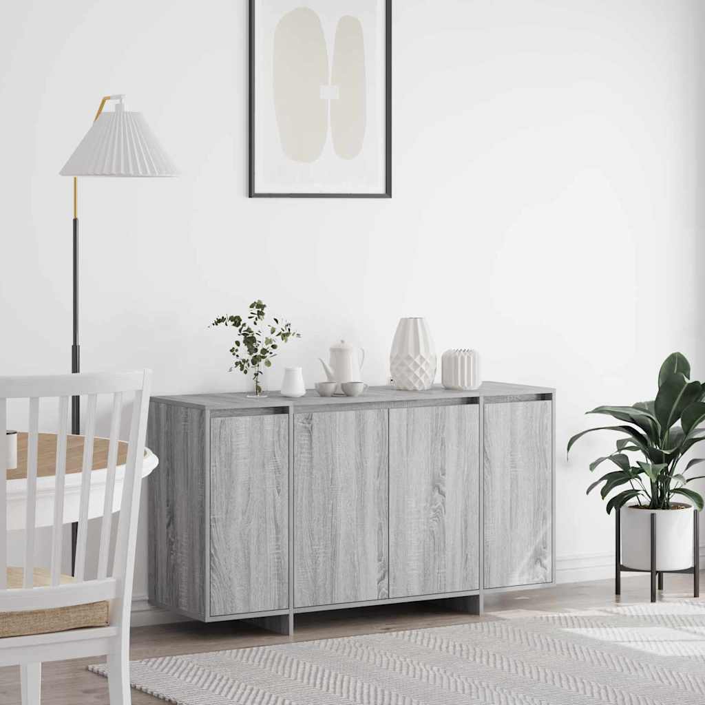 Sideboard Grey Sonoma 135 x 41 x 75 cm Engineered Wood